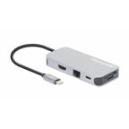 Docking Station Manhattan 130615 USB-C 8 en 1 - HDMI, USB 3.2, Power Delivery 100W