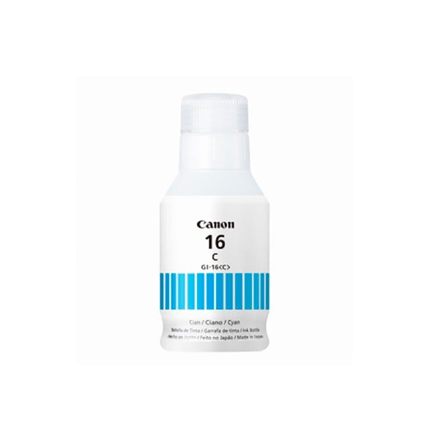 Botella de Tinta Canon GI-16 Cyan 132ml - 9000 Páginas, Modelo 4418C001AA Imagen principal del producto