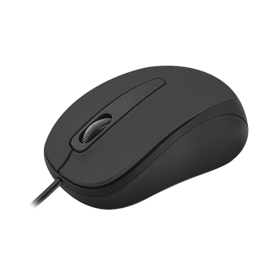 Mouse Óptico Quaroni MAQ02N Alambrico 1200 DPI - Plug & Play Negro