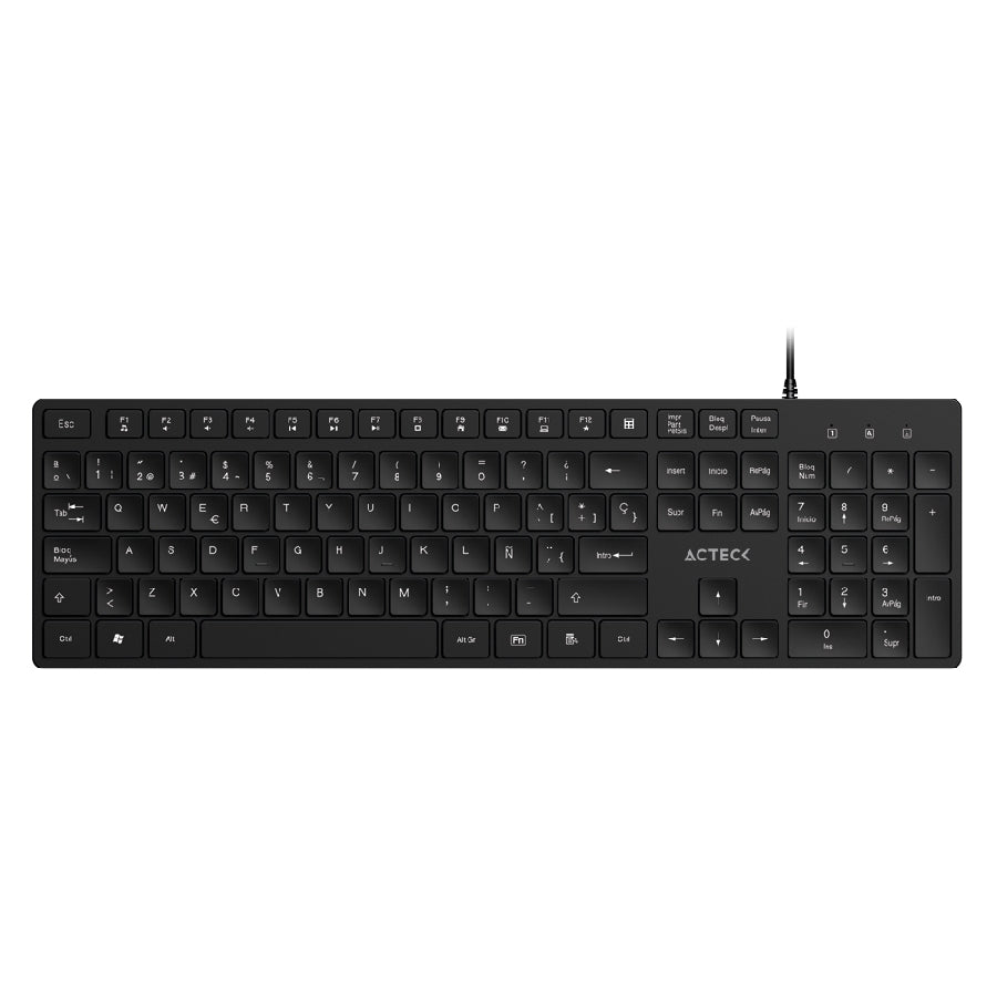 Teclado Acteck Vantage Aero TA545 Alambrico USB - 105 Teclas Multimedia Español Imagen principal del producto
