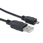 Cable USB Manhattan 307178 - USB 2.0 A a Micro B, 1.8m, Negro