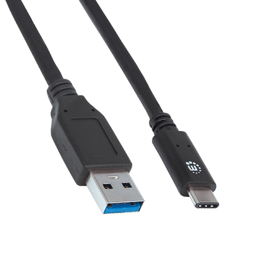 Cable USB-C Manhattan 354974 - USB 3.1 Gen 1, 2 Metros, Negro