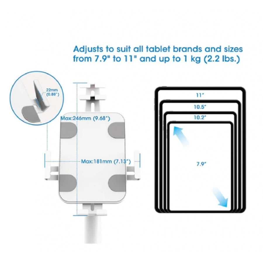 Soporte Manhattan 406352 para Tablet - Antirrobo, Rotación 360°, Escritorio