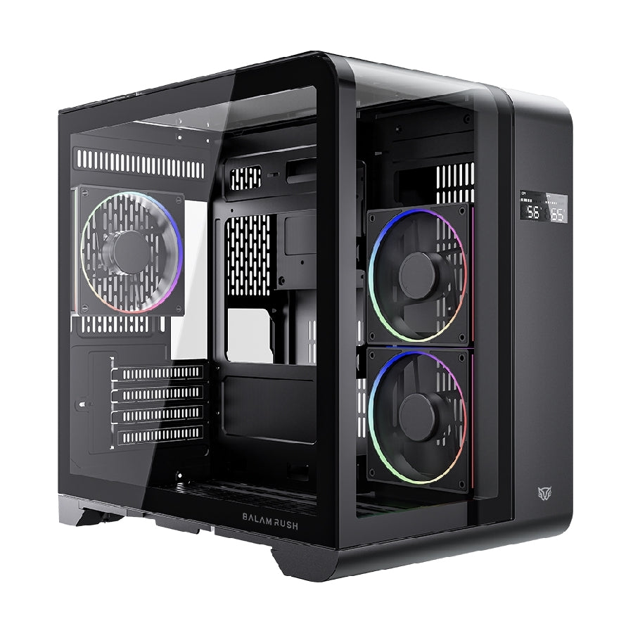 Gabinete Gamer Balam Rush Tank Expert Curve 6400 - Mini Torre MATX, 3 Ventiladores ARGB