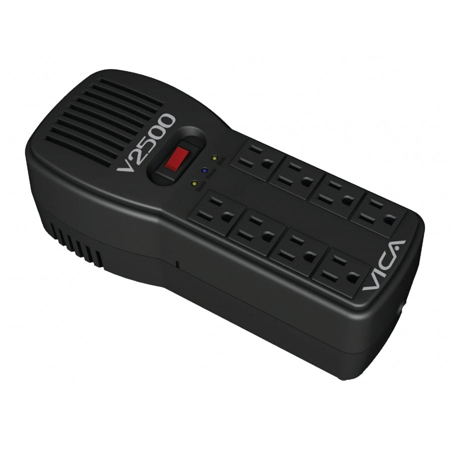 Regulador de Voltaje VICA V2500 - 8 Tomas, Supresor de Picos, 1500W Imagen principal del producto
