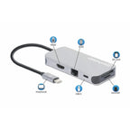 Docking Station Manhattan 130615 USB-C 8 en 1 - HDMI, USB 3.2, Power Delivery 100W