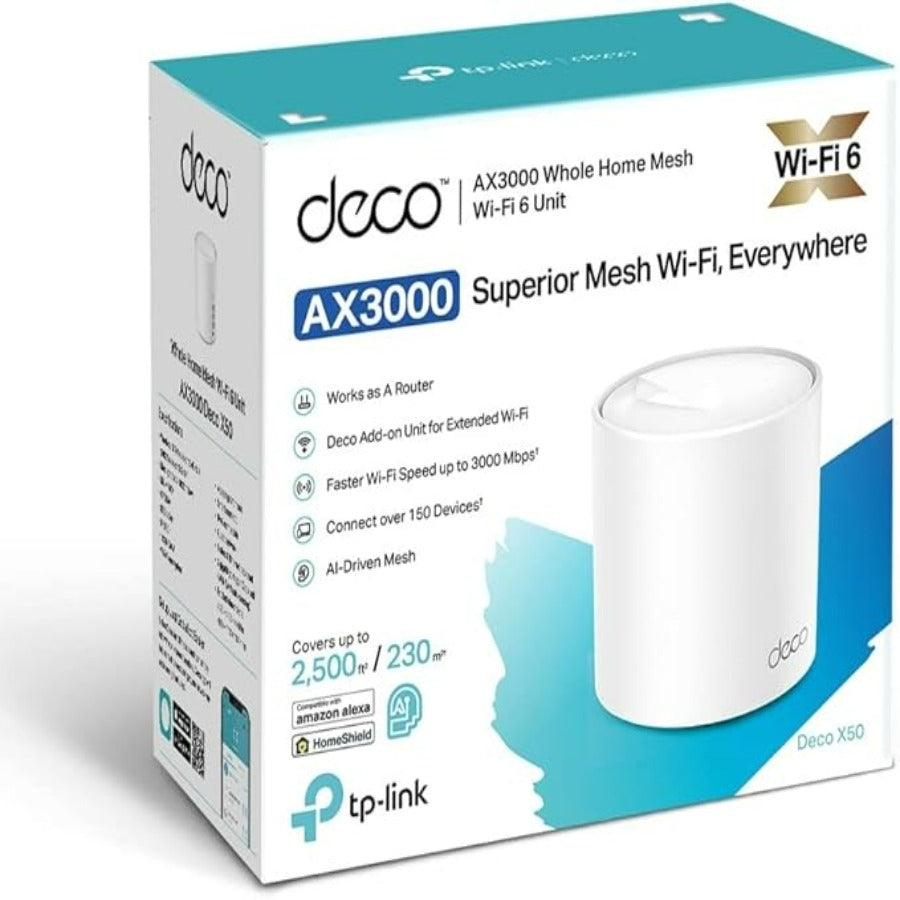 Router TP-Link Deco X10 WiFi 6 AX1500 - Mesh, 120 Dispositivos, 2 Puertos Gigabit Imagen principal del producto