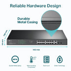 Switch TP-Link TL-SG1218MP 16 puertos POE Gigabit - Montaje en Rack