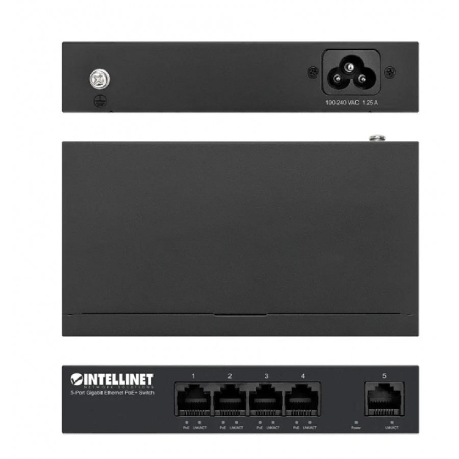 Switch PoE+ Intellinet 561792 - 5 Puertos Gigabit, 40W Imagen principal del producto