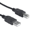 Cable USB 2.0 Manhattan 333382 para Impresora - 3 metros, Blindado