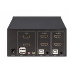 Switch KVM HDMI Manhattan 153522 - Dual Monitor 4K@30Hz USB 2.0