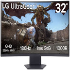 Monitor LG UltraGear 32GS60QC 31.5" QHD 180Hz - Curvo Gaming HDR10