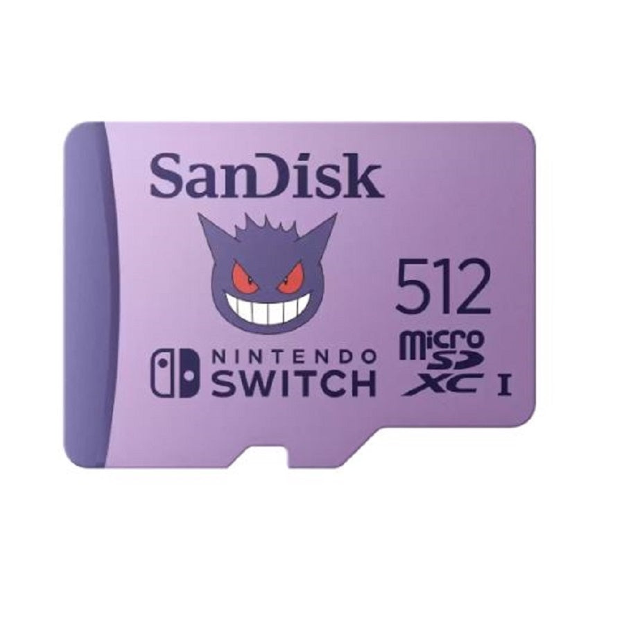 Memoria SanDisk MicroSDXC 512GB Pokémon Gengar - 100MB/s Nintendo Switch