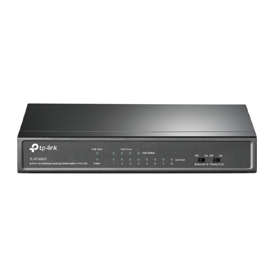 Switch TP-Link TL-SF1008LP 8 Puertos 10/100 Mbps - 4 Puertos POE para Escritorio