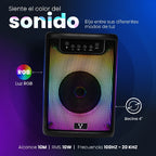 Bocina Vorago KSP-205 Karaoke Bluetooth 10W - TWS, RGB, Recargable