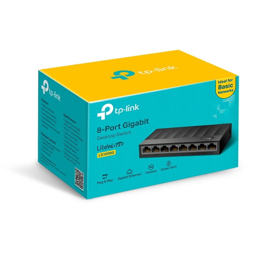 Switch TP-Link LS1008G 8 Puertos Gigabit - Escritorio No Administrado