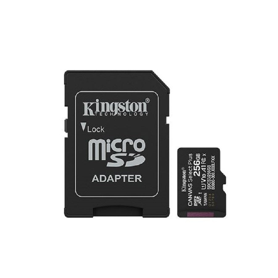 Memoria Flash Kingston Canvas Select Plus 256GB - 150MB/s UHS-I con Adaptador Imagen principal del producto
