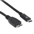 Cable USB Manhattan 353397 - USB 3.1 Tipo-C a Micro-B, 1.0M Negro