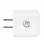 Cargador de pared Manhattan 406291 - 20W dual USB-C y USB-A blanco