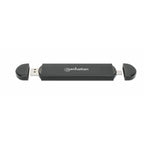 Gabinete Manhattan 130639 USB-C M.2 NVMe y SATA - Aluminio, USB 3.2