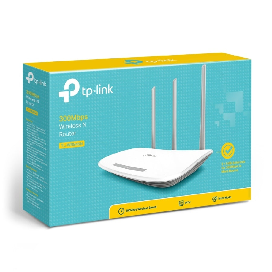 Router TP-Link TL-WR845N 300Mbps WiFi 802.11N - 3 Antenas, Cobertura 2 Dormitorios Imagen principal del producto