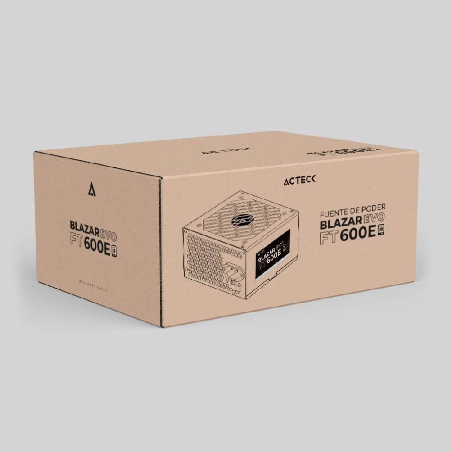 Fuente de Poder Acteck Blazar Evo 600W ATX - Ventilador 120mm, 3 Años Garantía Imagen secundaria del producto