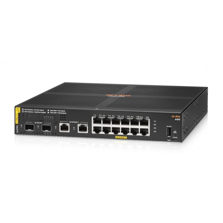 Switch HPE Aruba JL679A 12 Puertos Gigabit POE Administrable - 68 Gbps
