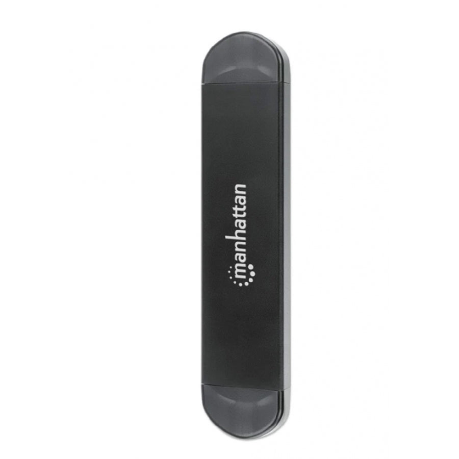 Gabinete Manhattan 130639 USB-C M.2 NVMe y SATA - Aluminio, USB 3.2