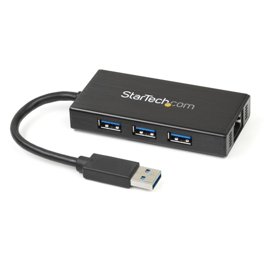 Hub USB 3.0 Startech ST3300GU3B - 3 Puertos + Ethernet Gigabit Aluminio Imagen principal del producto