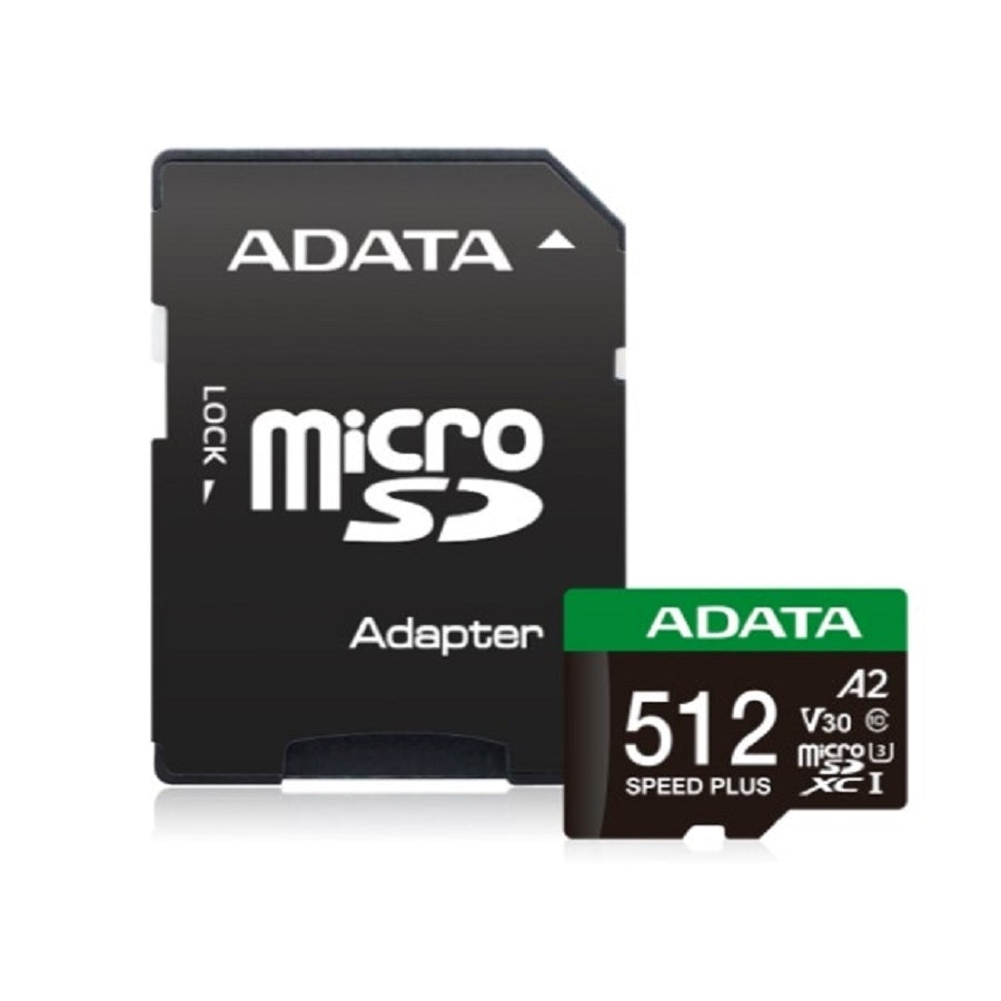 Memoria ADATA Micro SDXC 512GB U3 V30 A2 - 180MB/s con Adaptador Imagen secundaria del producto