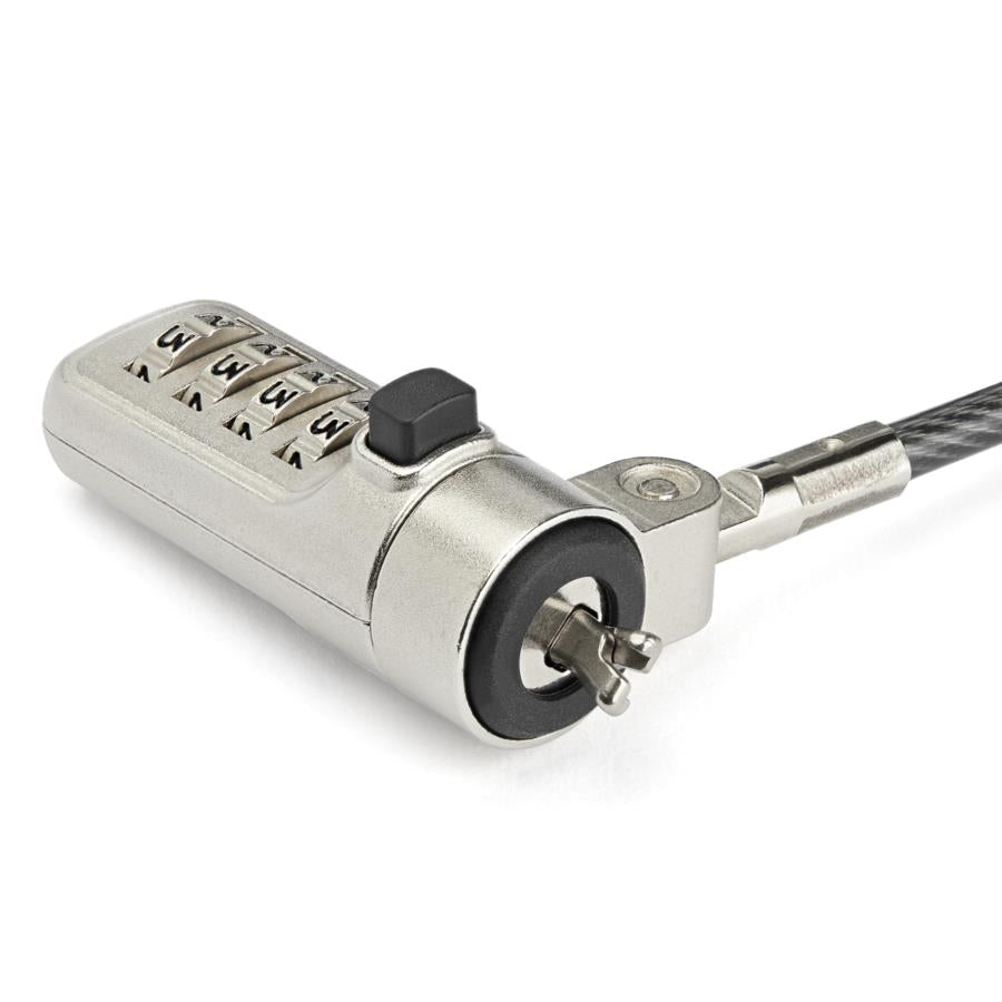 Candado de Seguridad StarTech LTLOCKNBL para Laptop - Combinación 4 Dígitos, Cable 2M