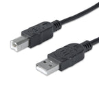 Cable USB 2.0 Manhattan 333382 para Impresora - 3 metros, Blindado