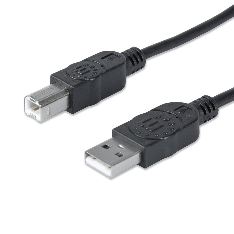 Cable USB 2.0 Manhattan 333382 para Impresora - 3 metros, Blindado