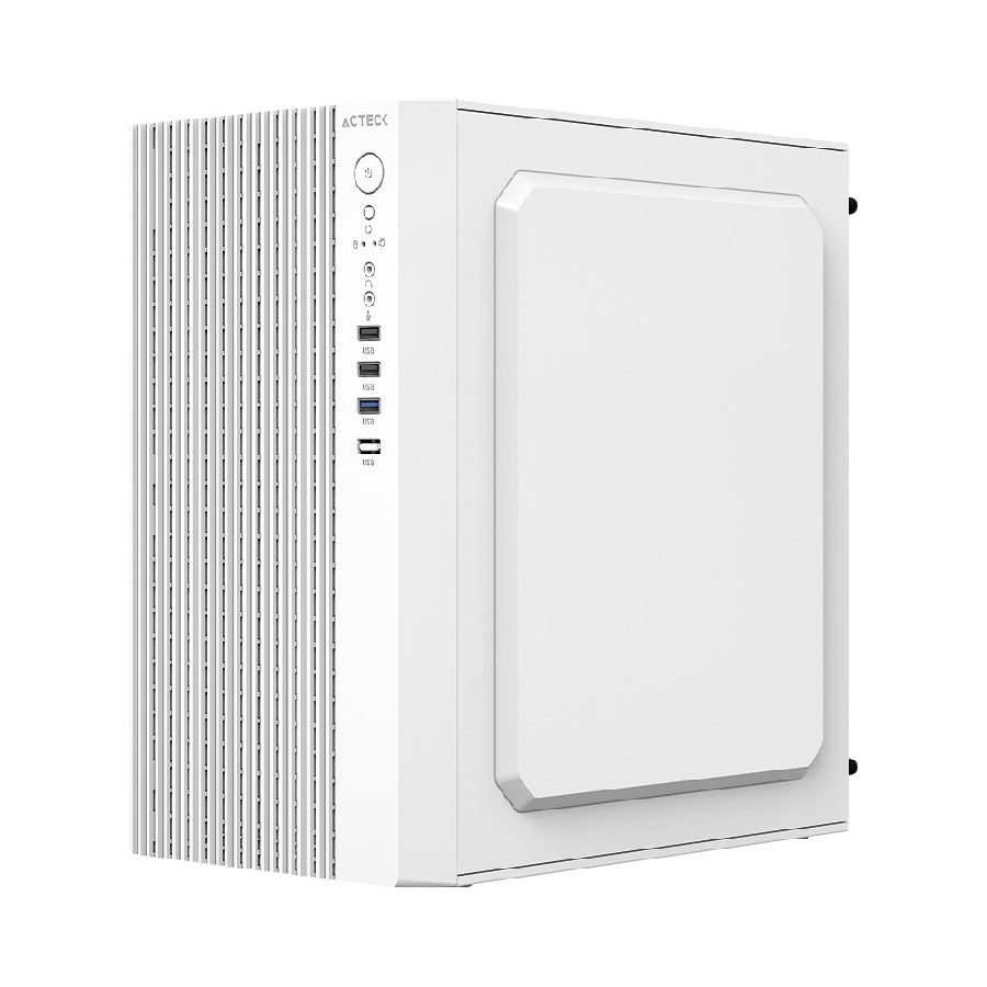 Gabinete Acteck Zenith GI656 Mini Torre - 500W, Micro-ATX, Full Metálico Blanco