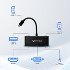 Adaptador Vorago ADP-350 USB Tipo C 5 en 1 - HDMI, VGA, USB 3.0, Audio
