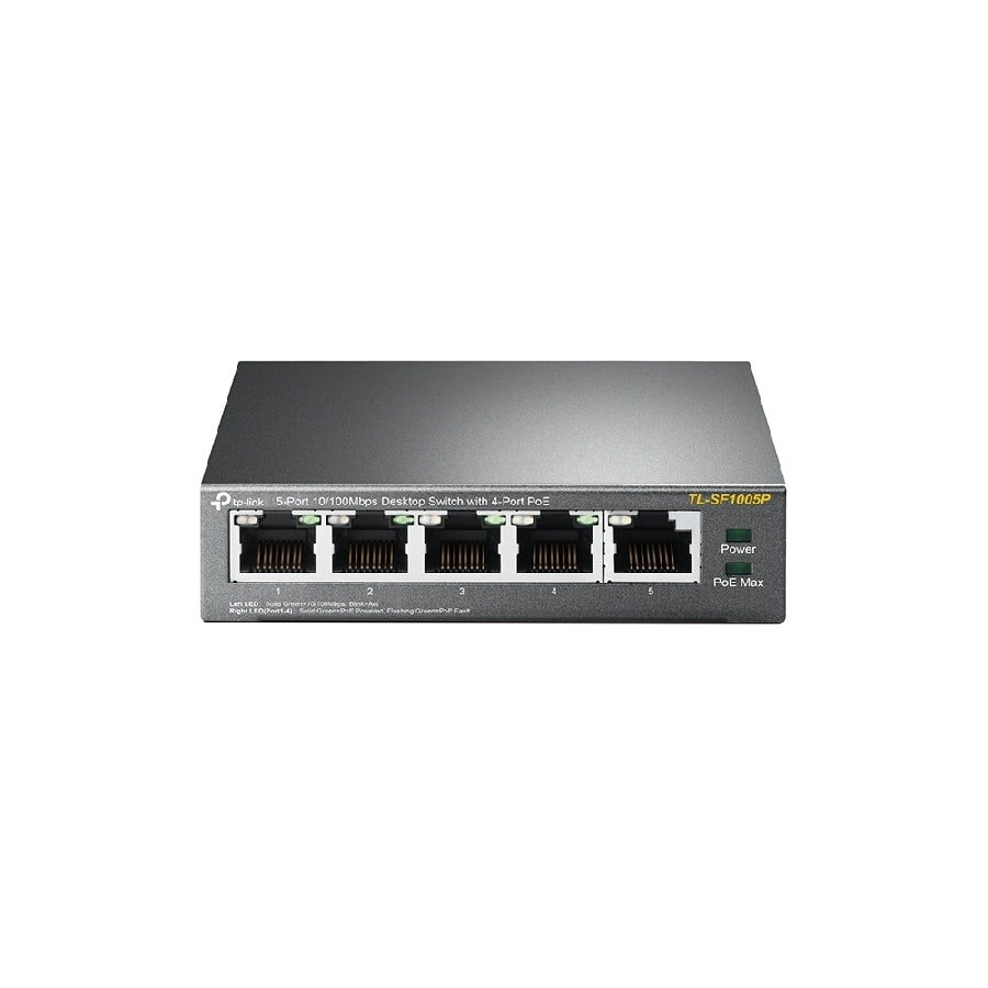 Switch TP-Link TL-SF1005P 5 Puertos - 4 Puertos PoE 802.3af, Escritorio