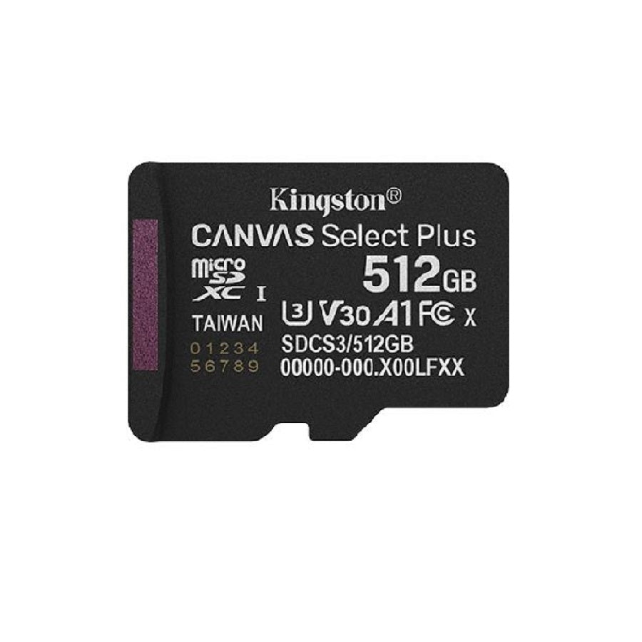 Memoria Flash Kingston Canvas Select Plus 512GB - 150MB/s UHS-I U3 V30 Imagen principal del producto