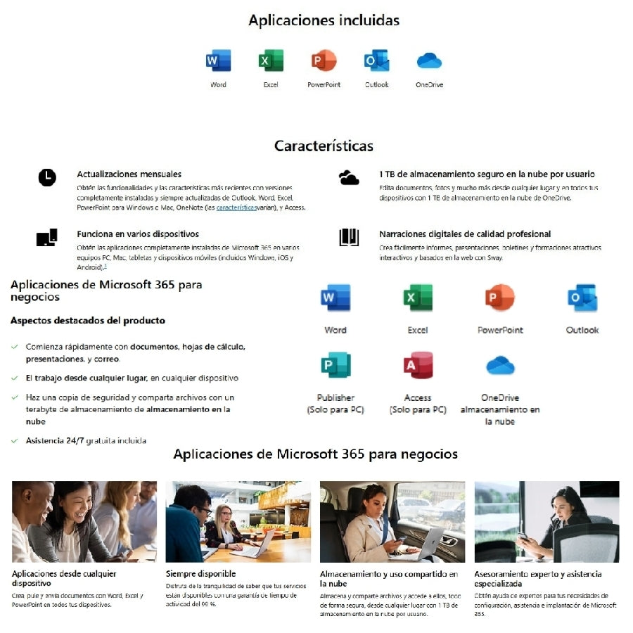 Microsoft 365 Business Standard ESD - Suscripción Anual, 1 Usuario, Aplicaciones Completas Imagen secundaria del producto