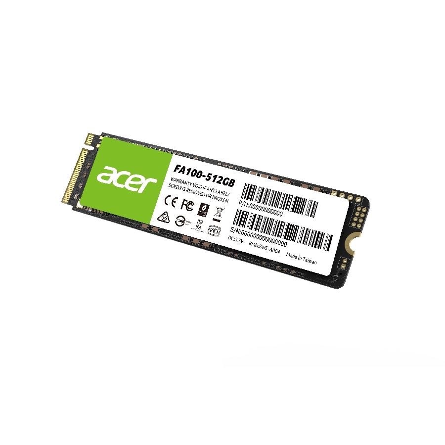 SSD Acer FA100 512GB M.2 NVMe PCIe 3.0 - 3300 MB/s Lectura