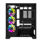 Gabinete Ocelot Gaming Glass Hunter 3 - Triple Cristal Templado, 3 Ventiladores ARGB
