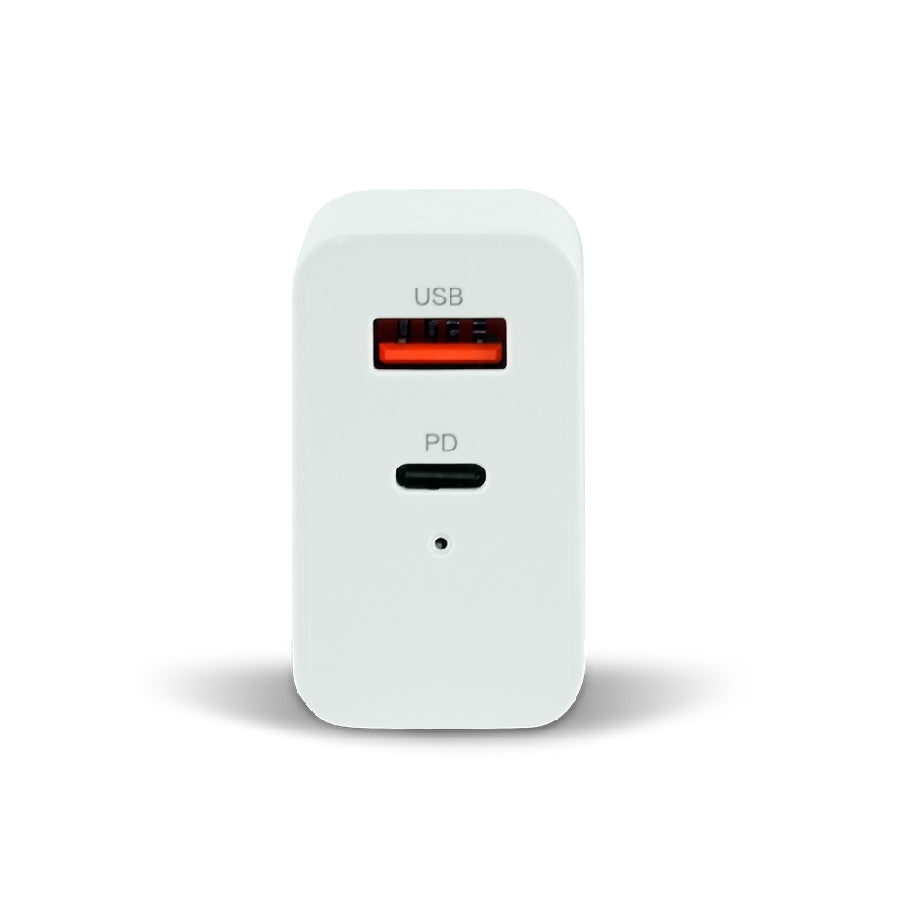 Cargador de Pared Vorago AU-350 Quick Charge 3.0 PD 20W USB-A y USB-C