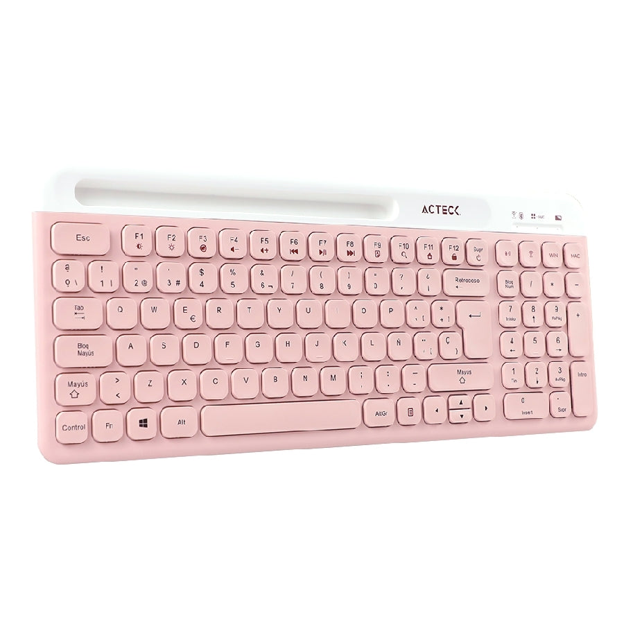 Kit Acteck Creator Virtuos Silk MK720 - Teclado y Mouse Inalámbrico Recargable Rosa Imagen principal del producto