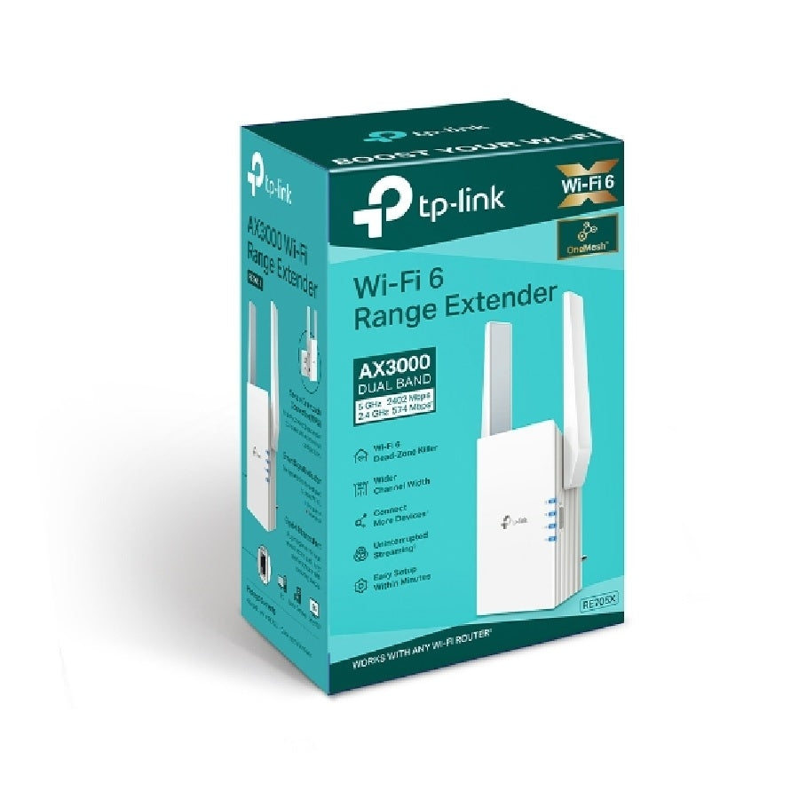 Extensor WiFi 6 TP-Link RE705X AX3000 - Dual Band 2.4GHz y 5GHz