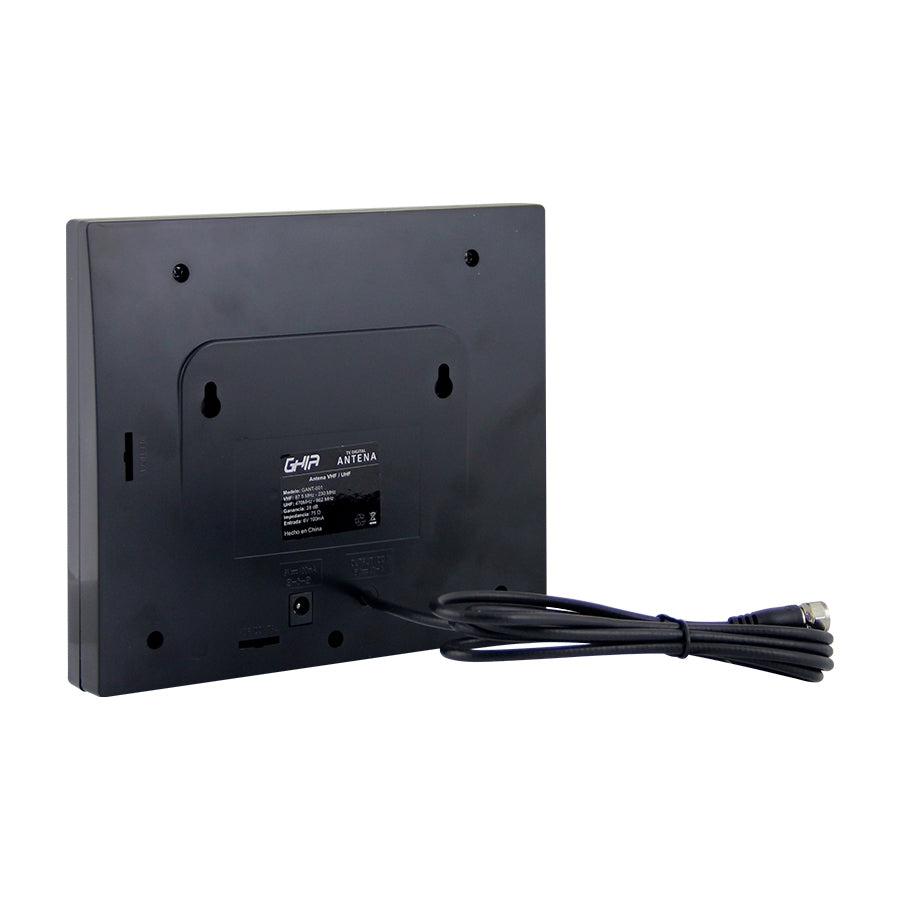 Antena GHIA GANT-001 Activa Interior con Amplificador - UHF 10-20dBi