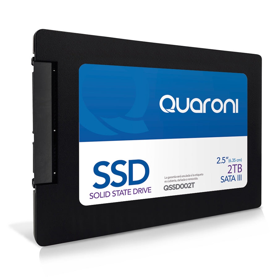 SSD Quaroni 2.5" 2TB SATA III - 500MB/s Lectura, 7mm Delgado Imagen principal del producto