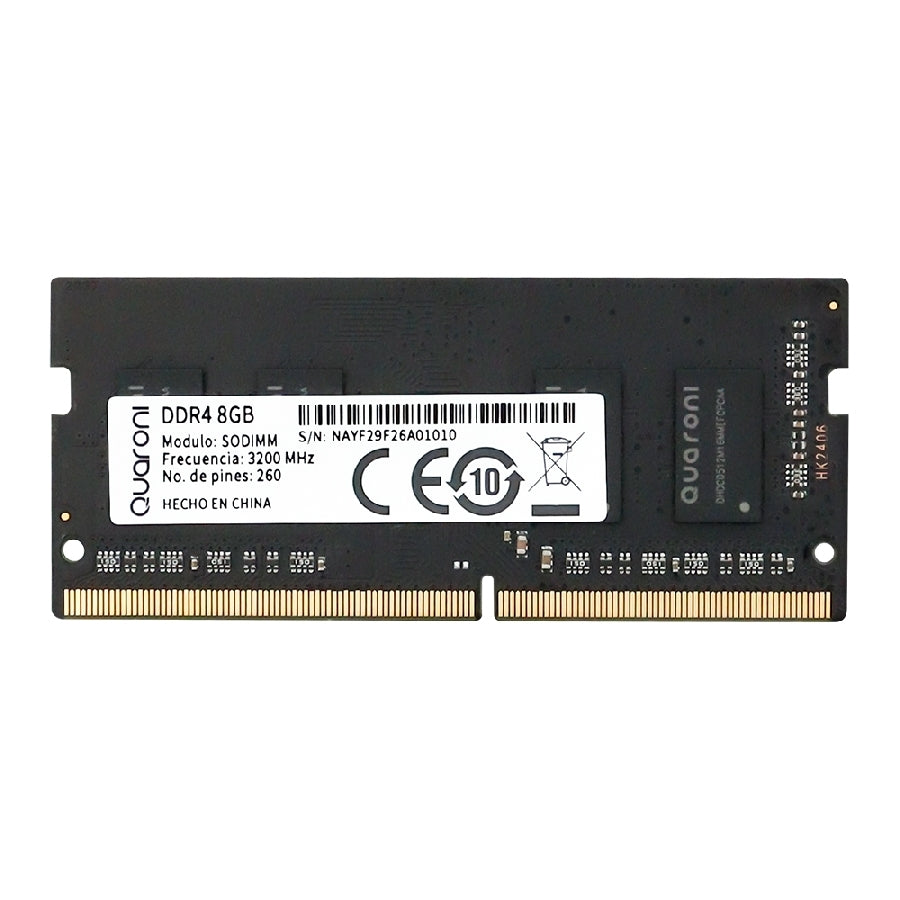 Memoria RAM Quaroni SODIMM DDR4 8GB 3200MHz - Compatible Laptops Imagen principal del producto
