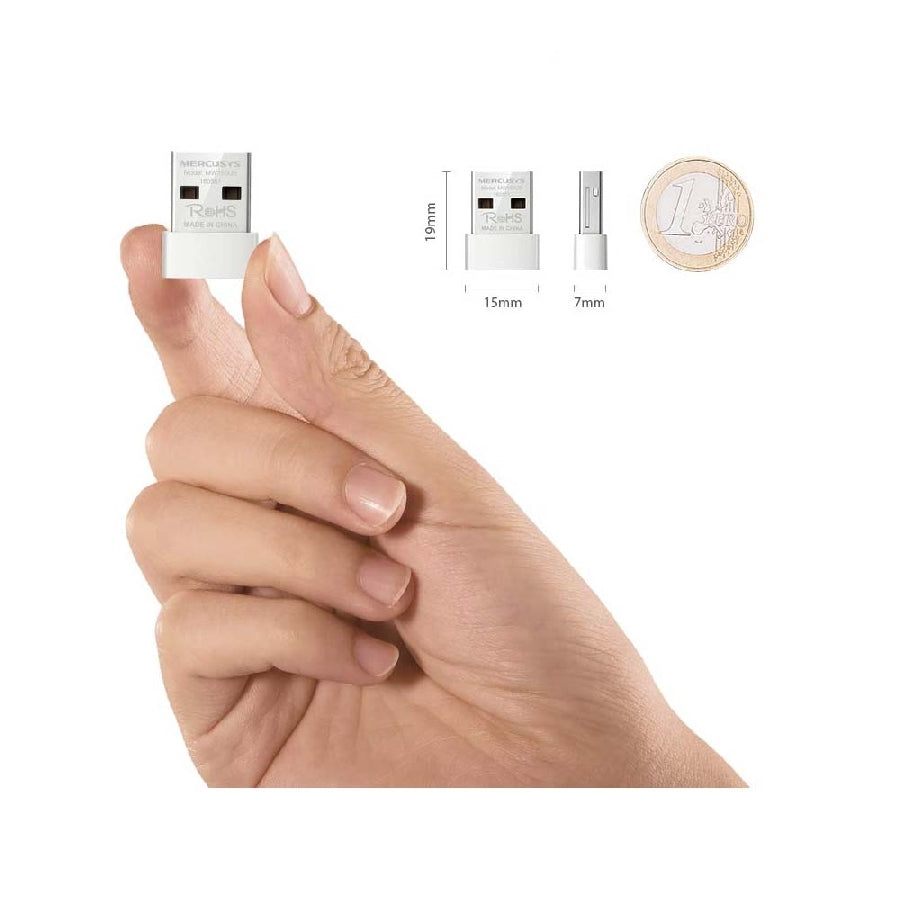 Tarjeta de Red USB Mercusys MW150US - Inalámbrica 150 Mbps Nano