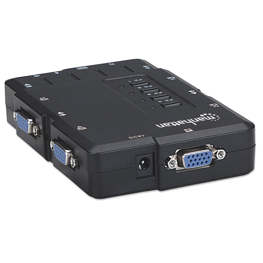 Switch KVM Manhattan 151269 - 4 Puertos USB con Audio y Video HD15 Imagen principal del producto