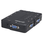 Switch KVM Manhattan 151269 - 4 Puertos USB con Audio y Video HD15