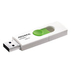 Memoria USB ADATA UV320 128GB USB 3.2 Retráctil Blanco-Verde